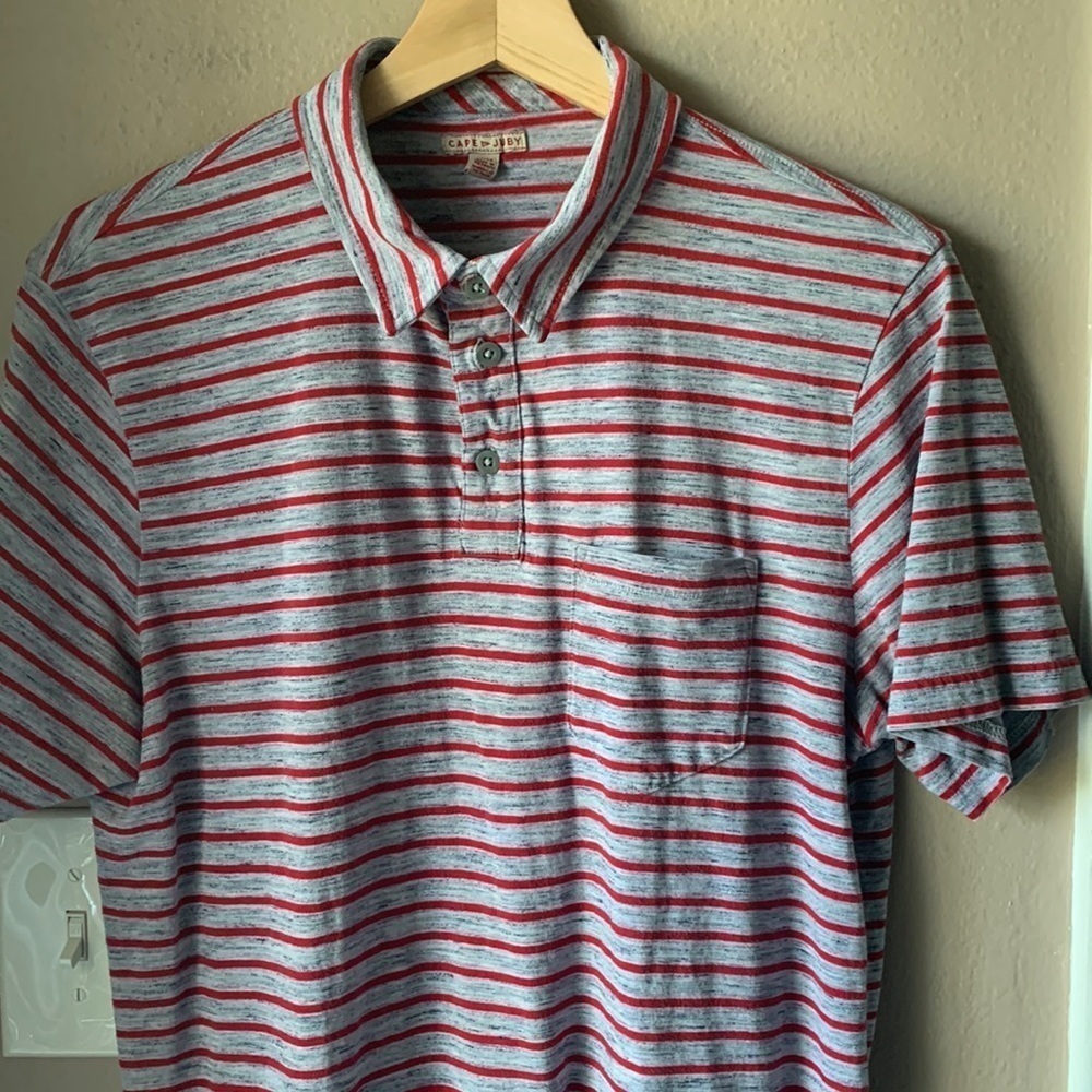 CAPE JUBY Striped Short Sleeve Polo Shirt